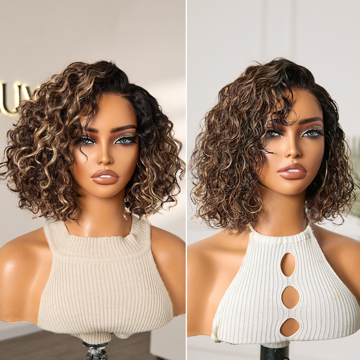 Luvme Hair water wave short bob glueless wig official product image