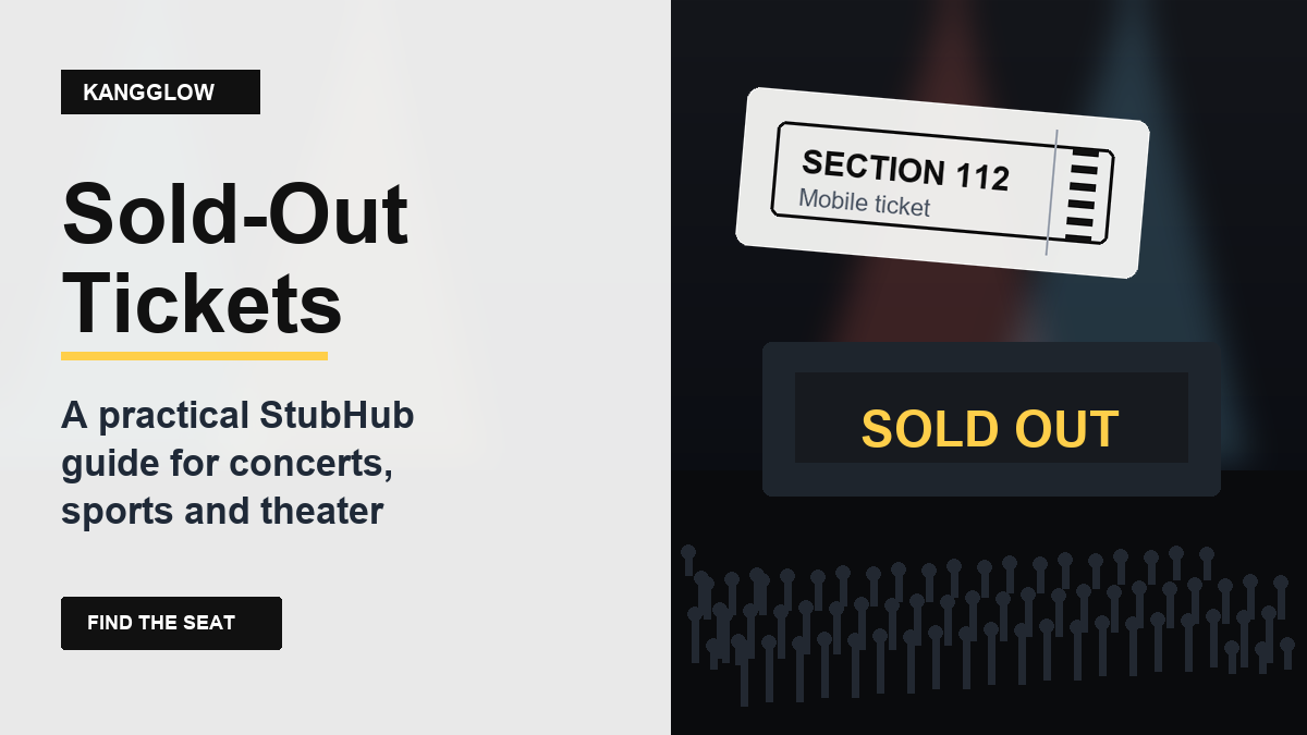StubHub sold-out tickets guide illustration with mobile ticket and venue lights