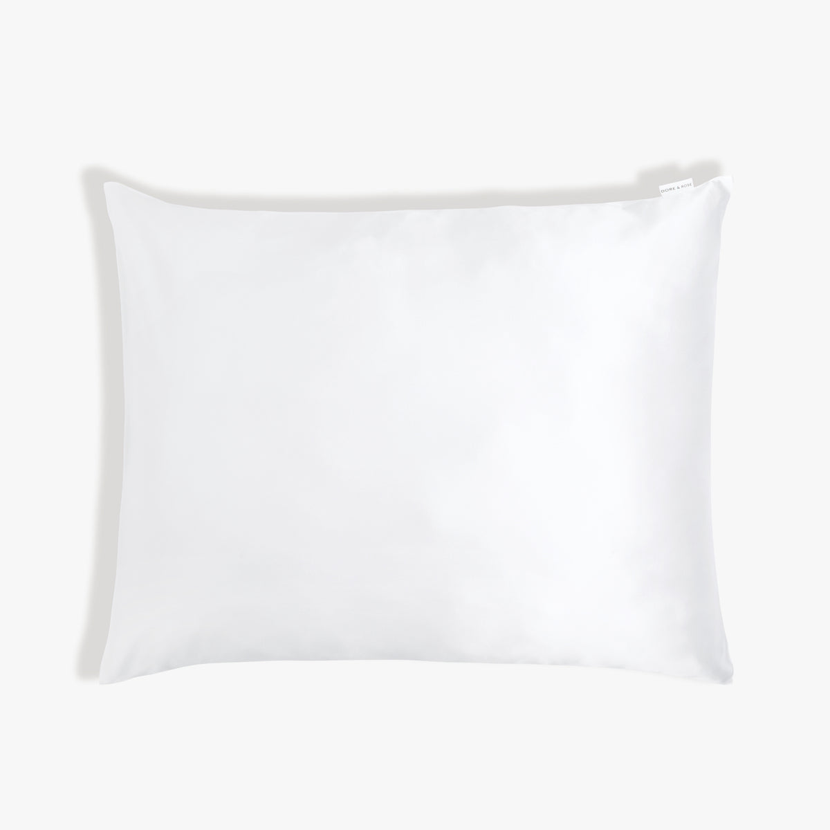 White Dore and Rose silk pillowcase
