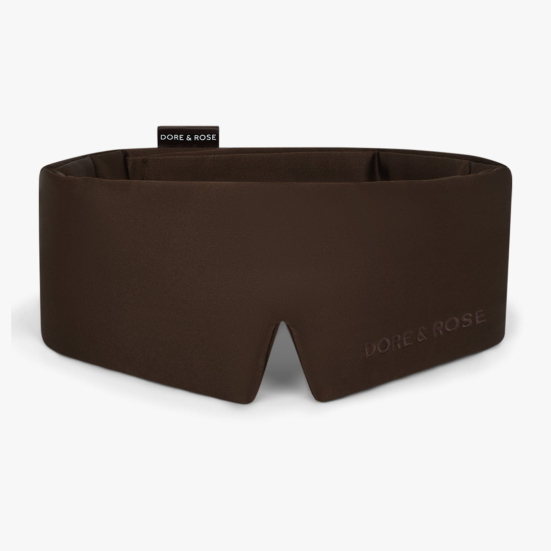 Brown Dore and Rose silk sleep mask